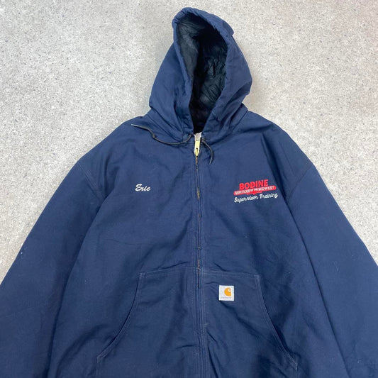 Vintage Carhartt Active Hooded Jacket navy XXL