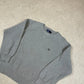 Fred Perry Sweatshirt Grey Knit Medium Thick Cotton Vintage Long Sleeve
