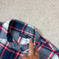 Ralph Lauren Soft Flannel Medium Check Navy Grey