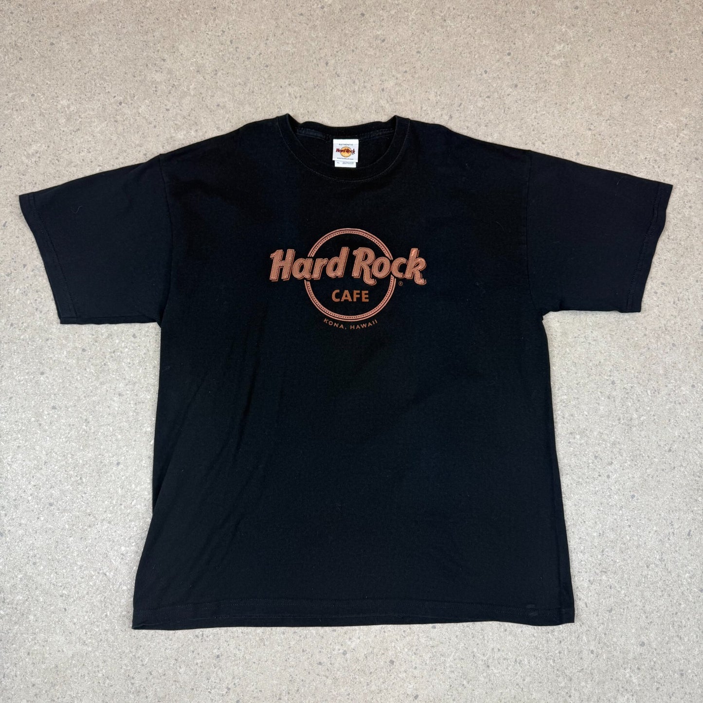 Hard Rock Cafe Konami Hawaii XL Black Colourway Embroidered Logo Boxy Fit