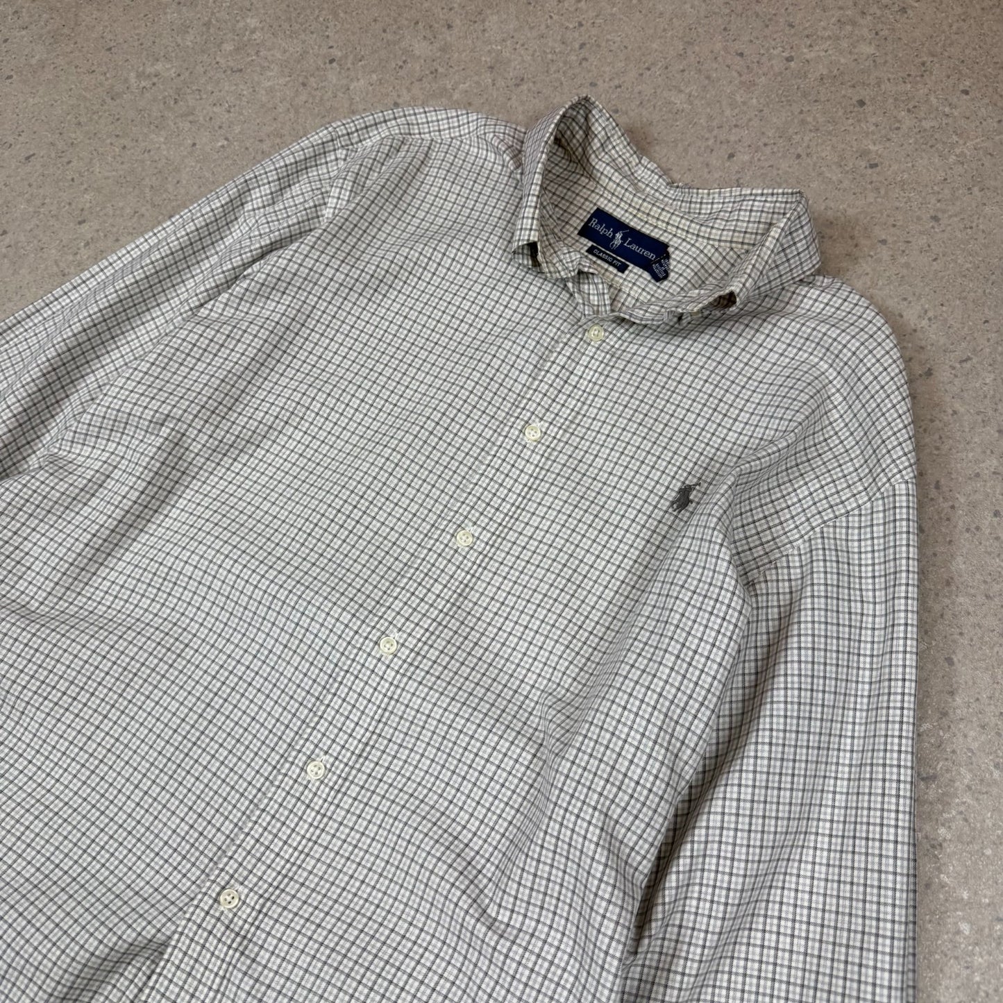 Ralph Lauren Check Shirt XL Cream / Grey Colourway