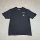 Carhartt T Shirt Large Charcoal Grey Loose Fit Pocket Logo Short Sleeve
