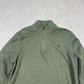 Ralph Lauren 1/4 Zip Jumper Medium Green Colourway Embroidered Logo Cotton