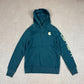 Carhartt Hoodie Small Blue Colourway Spell Out Down Arm Logo