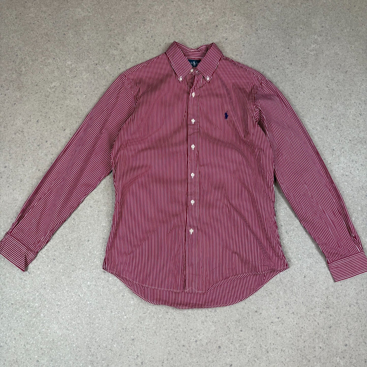 Ralph Lauren Shirt Medium Red Striped Colourway Long Sleeve
