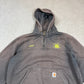 Carhartt 1/4 zip Hoodie Large Grey Rain Defender Paxton Heavyweight Sweatshirt