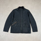 Barbour Jacket Medium Padded Black Jacket Embroidered Logo
