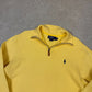 Ralph Lauren 1/4 Zip Large Yellow Colourway Embroidered Logo Cotton