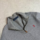 Ralph Lauren 1/4 Zip Large Grey Colourway Embroidered Logo Relaxed Fit