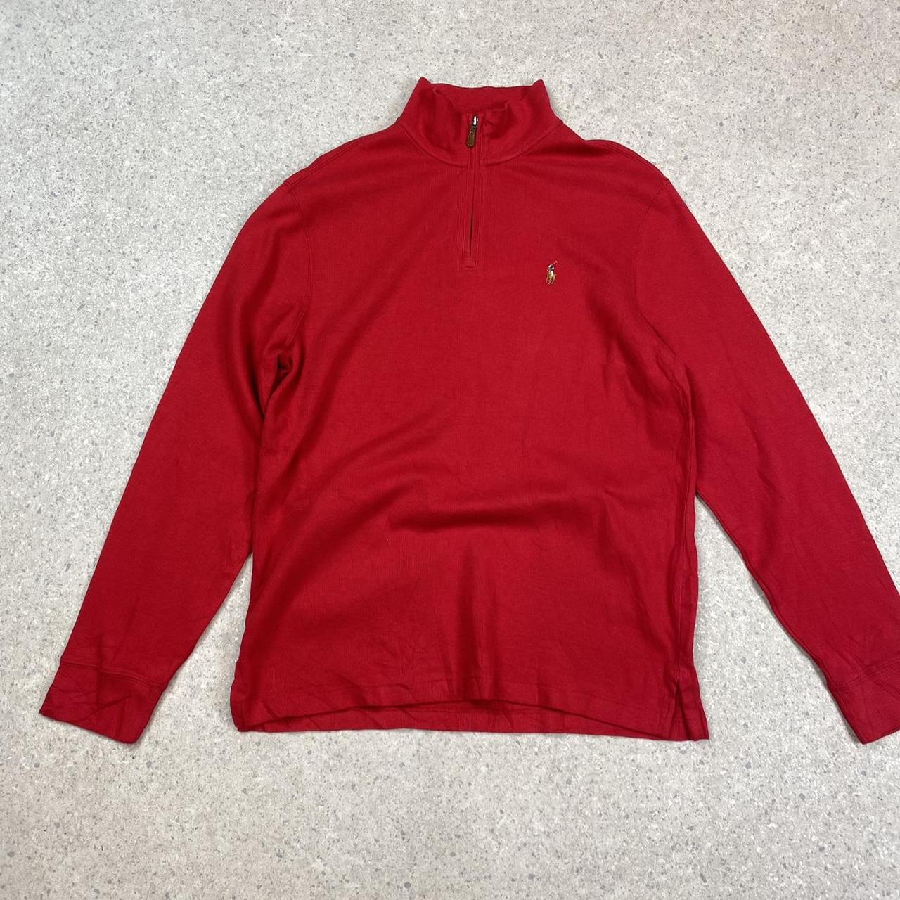 Ralph Lauren 1/4 zip red m/l