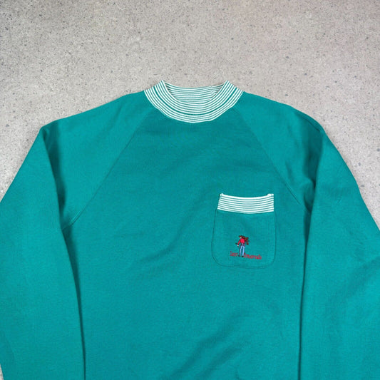 Levi’s Sweater Medium Teal Colourway 90s Levi’s Embroidered Logo Pocket