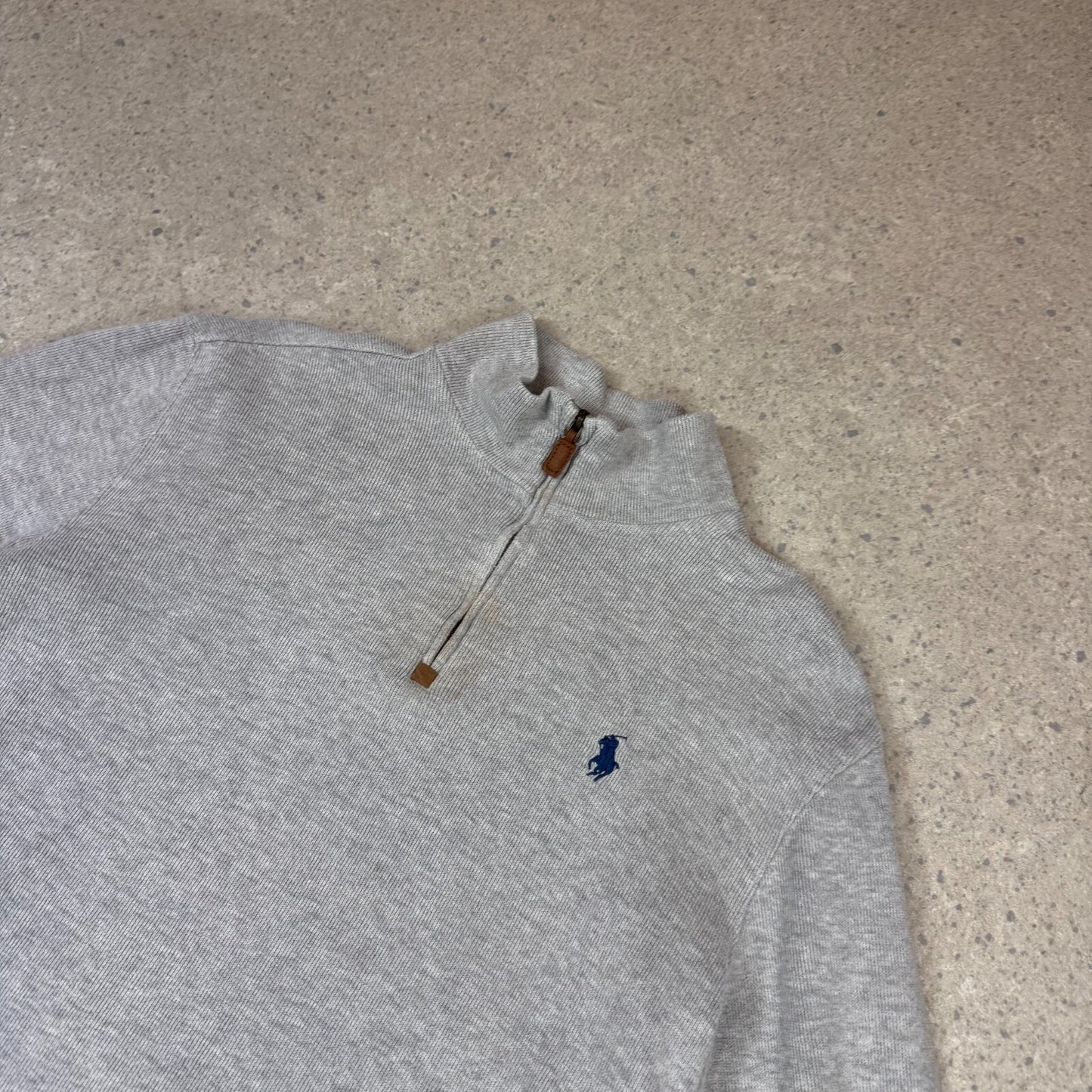 Ralph Lauren 1/4 Zip Jumper Medium Embroidered Logo Long Sleeve