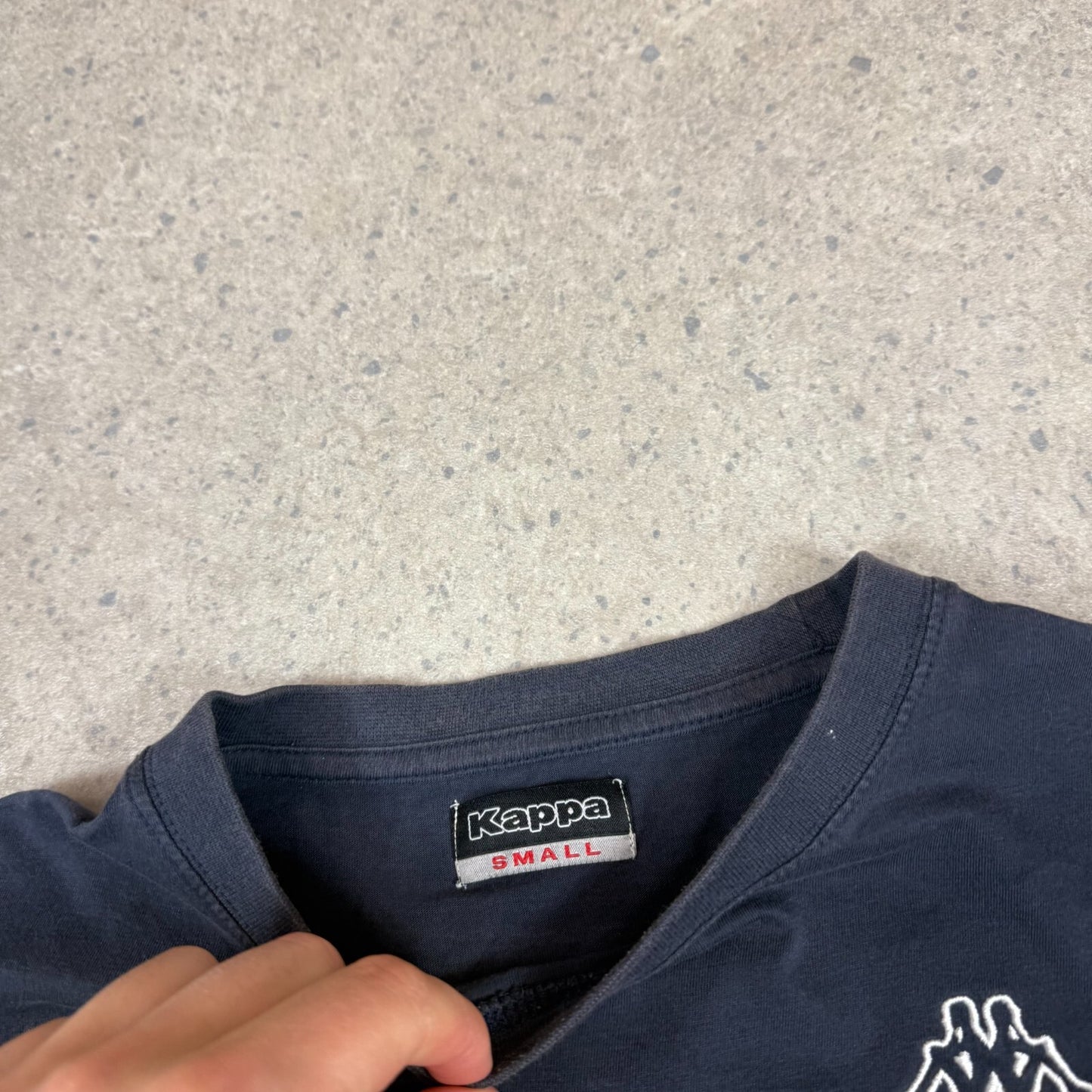 Kappa T Shirt Small Navy Colourway Embroidered Logo Y2K Short Sleeve