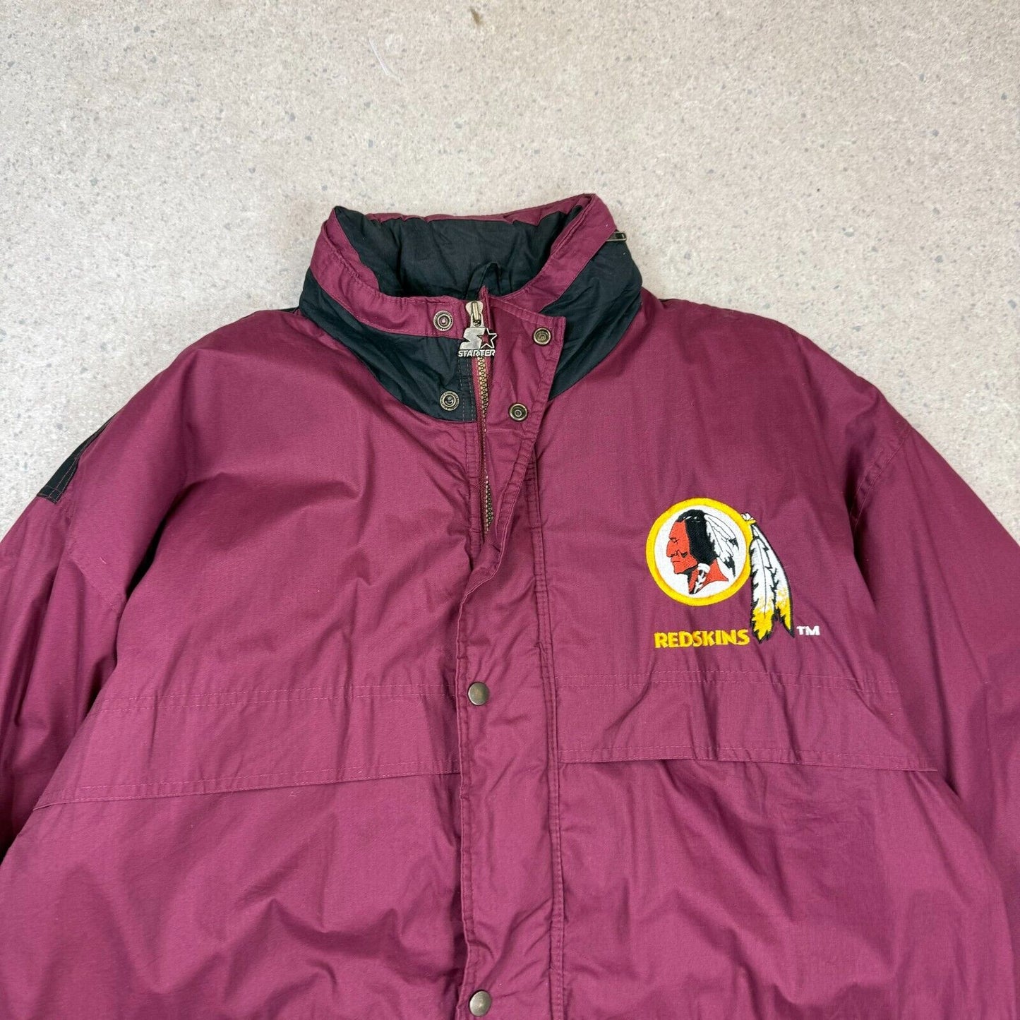 Washington Redskins Heavy Jacket XL Burgundy Red Starter NFL Football