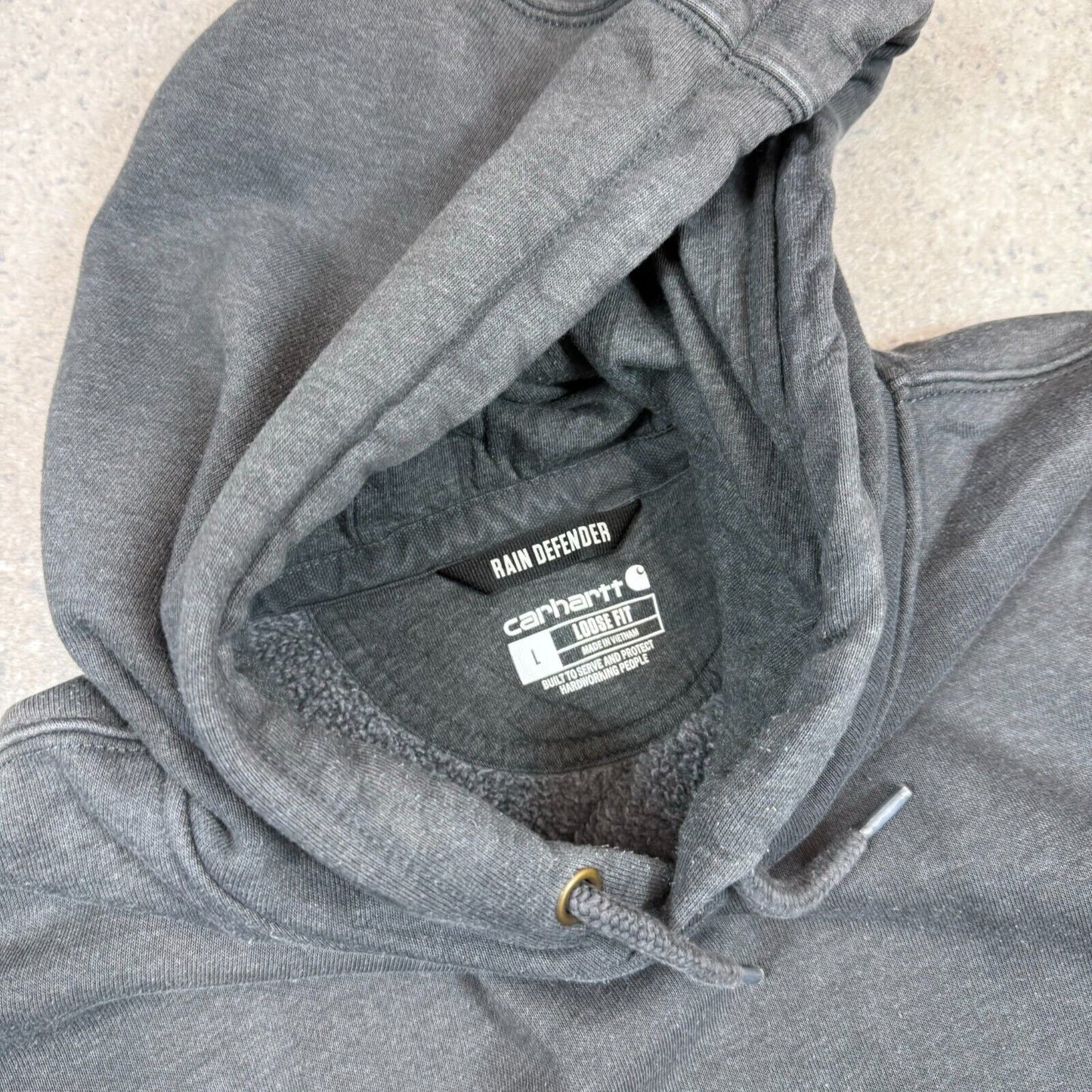 Carhartt Hoodie Rain Defender Large Grey