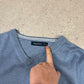 Nautica V Neck Medium Light Blue Pullover Jumper