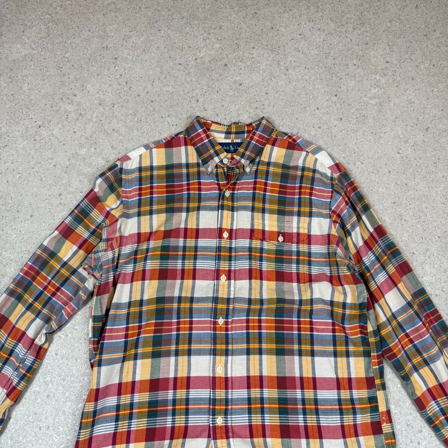 Ralph Lauren Check Shirt Large Multicoloured Check Long Sleeve