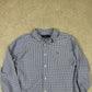 Ralph Lauren Shirt Medium Blue Slim Fit Check Long Sleeve