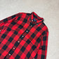 Ralph Lauren Shirt Medium Red / Black Soft Cotton Button Down Long Sleeve