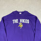 Vikings Sweatshirt XXL Purple Colourway Vintage NFL Relaxed Fit