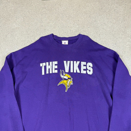 Vikings Sweatshirt XXL Purple Colourway Vintage NFL Relaxed Fit