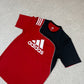 Adidas Clima Fit T Shirt S / M Red and Black Y2K