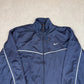 Nike Track Top 2XL 90s Navy / White Colourway Lined Retro