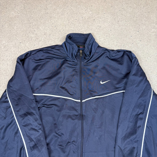 Nike Track Top 2XL 90s Navy / White Colourway Lined Retro