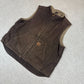 Carhartt Vest Large Brown Fleece Lined Vintage
