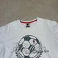 AC Milan T Shirt Large White Retro Milan Official Short Sleeve