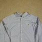 Ralph Lauren Shirt Large Blue White Check Embroidered Logo Button Down