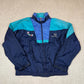 Sergio Tacchini Windbreaker Jacket Large 90s Embroidered Logo Full Zip