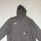 Carhartt Hoodie 2XL Brown Embroidered Heavyweight Hooded