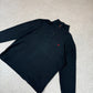 Ralph Lauren 1/4 Zip Jumper XL Black Colourway Embroidered Logo Cotton