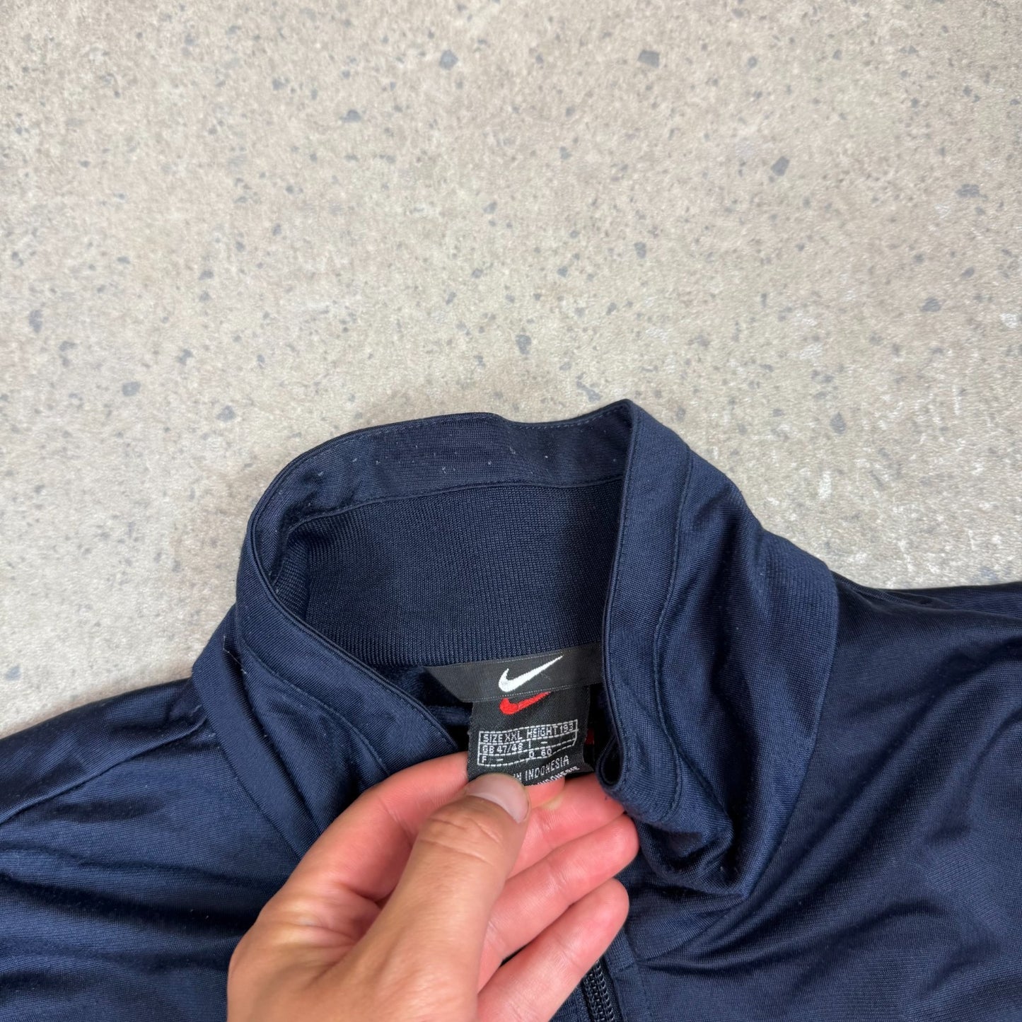 Nike Track Top 2XL 90s Navy / White Colourway Lined Retro