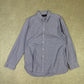 Ralph Lauren Shirt Large Purple White Check Long Sleeve 120 Poplin