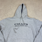 Chaps Hoodie Large Embroidered Logo Fleece Lined Hooded Y2K