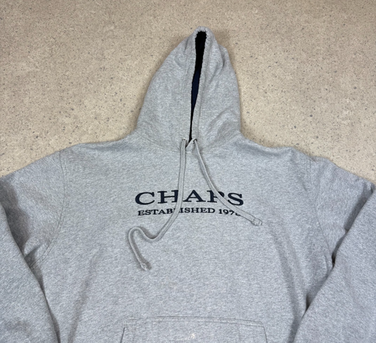Chaps Hoodie Large Embroidered Logo Fleece Lined Hooded Y2K