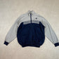 Vintage 90s Adidas Track Top Jacket XL Grey Blue Zip Up