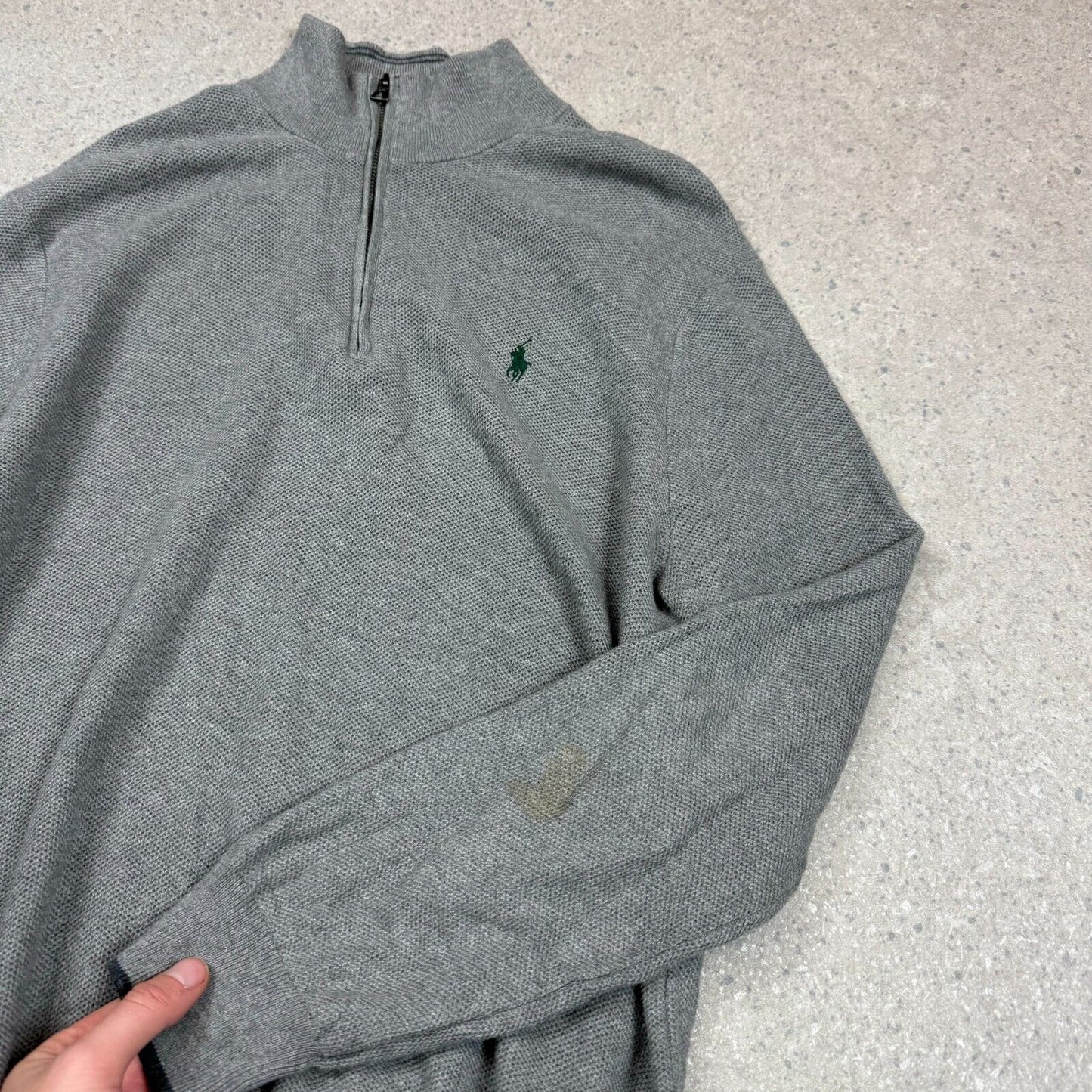 Ralph Lauren 1/4 Zip Jumper Medium Grey Colourway