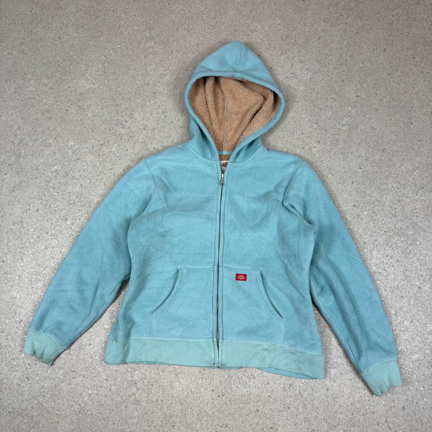 Dickies Hoodie Large Teal Blue Colourway Sherpa Lined Fleece