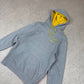 Nike Small Swoosh Hoodie Large Grey Embroidered Logo Y2K Hooded