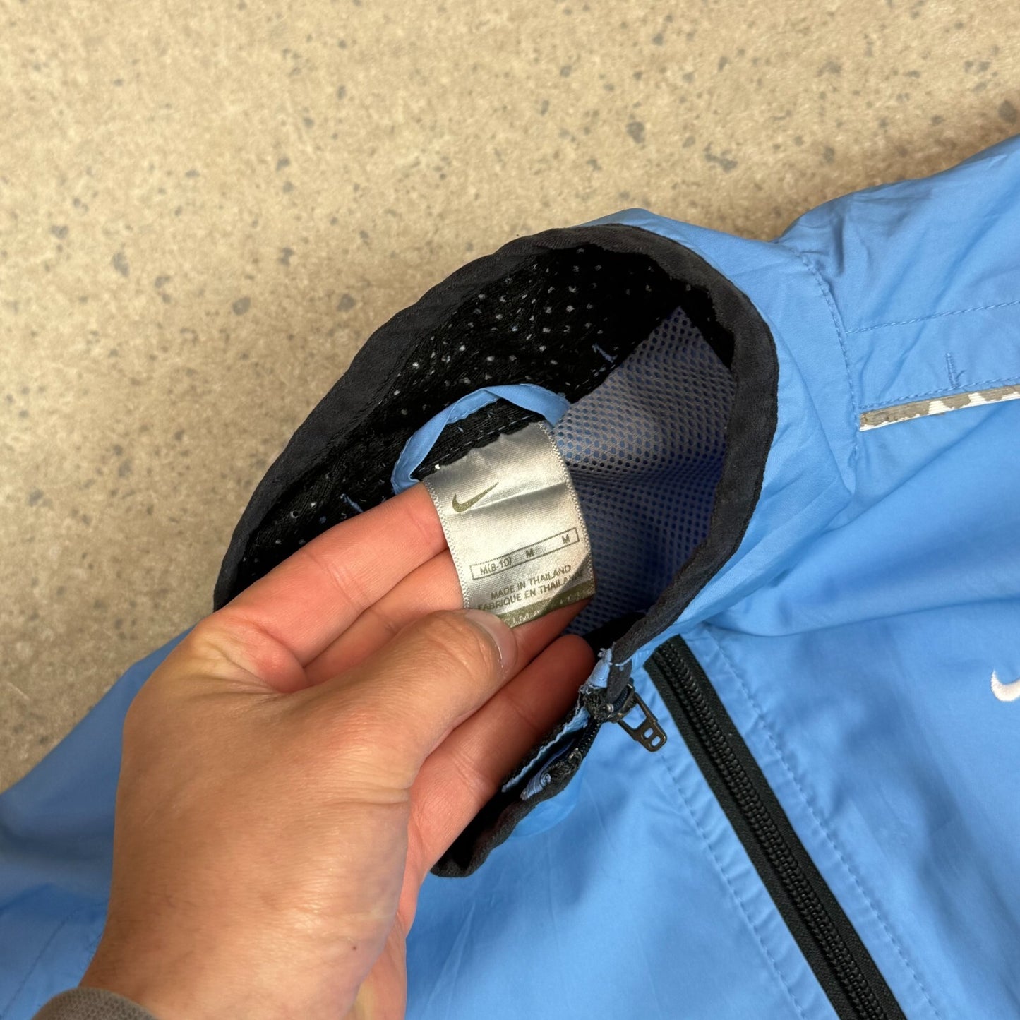 Nike Windbreaker Medium Womens Baby Blue Colourway Embroidered Logo