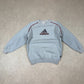 Adidas Sweatshirt Small Y2K Adidas Spellout Grey Colourway
