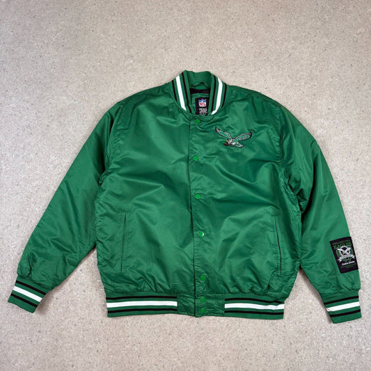 Philadelphia Eagles Bomber Jacket Medium Embroidered Lined Quilted Rare