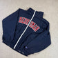 Herriman Windbreaker XXL Blue Vintage Made in USA College Jacket Embroidered 90s