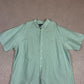 Ralph Lauren Shirt 2XLT Green White Stripe Short Sleeve