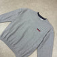 Reebok Athletic Sweatshirt L XL Grey Colourway Fully Embroidered Y2K Heavyweight