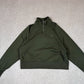 Carhartt 1/4 Zip Jumper XS Khaki Embroidered Logo Women Boxy Fit Long Sleeve