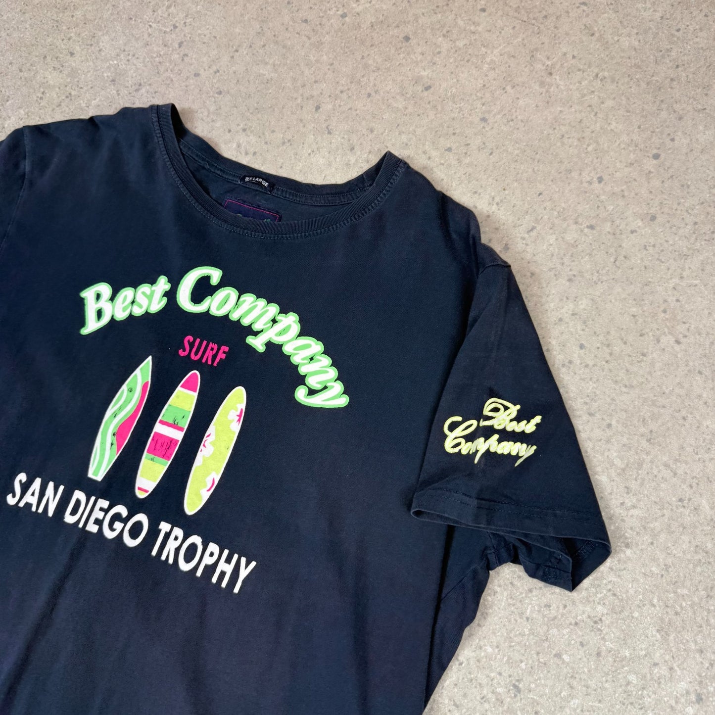 Best Company T Shirt XL Navy Blue San Diego Trophy Short Sleeve